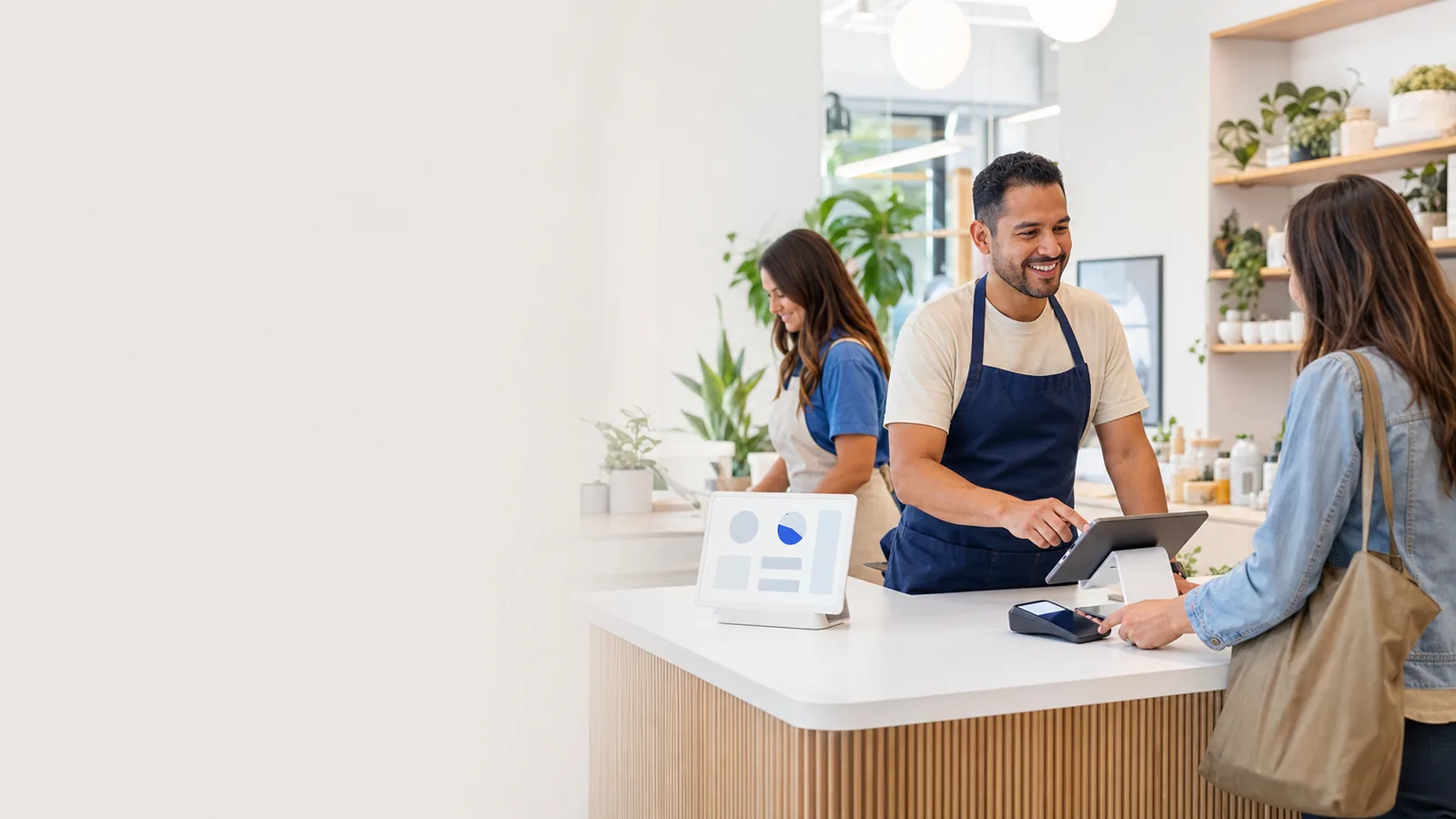 Merchant payment operations at the counter